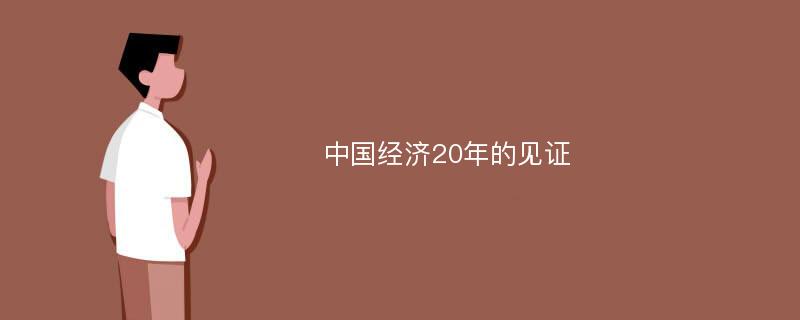 中国经济20年的见证